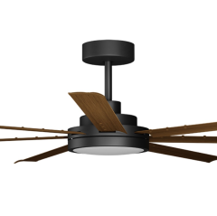 Alula DC 80" Black / Koa NL Fan ALU-780B-KO