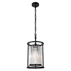 Cougar Lighting - Amelia 1LT Pendant Black / Crystal
