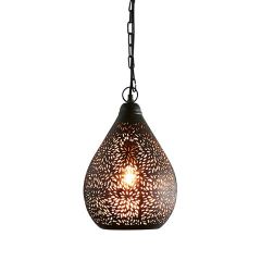 Zaffero Lighting Aquarius Small Black Teardrop Pendant