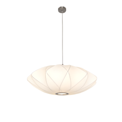 Telbix Lighting Aragon 52 White Fabric Pendant