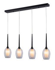 Ailia Imports Attica 4 Light Clear Bar Pendant