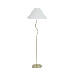 Becker Metal Gold/Nat FU3340 Floor Lamp