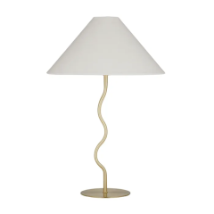 Becker Metal Gold/Nat FU3339 Table Lamp