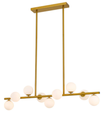 Telbix Lighting Moran 9 Light Brass/Opal Pendant