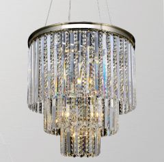 Ailia Imports Caden 500mm Chrome Crystal Pendant light