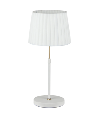 CLA Lighting Crecer Table Lamp - White and Brass highlights - Pleated white shade