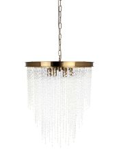 Ailia imports Coretta Aged Brass - glass pendant light