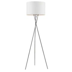 Telbix Denise Floorlamp Chrome & White