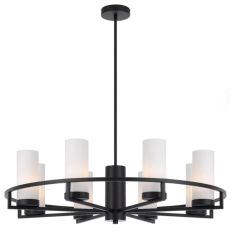 Telbix Eamon 8 Light Matt Black Pendant Light