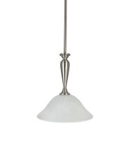 Alia Imports - Evie 1 Light Satin Chrome pendant light