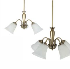 Ailia Imports - Evie 3 light and 5 light Antique Brass pendant lights