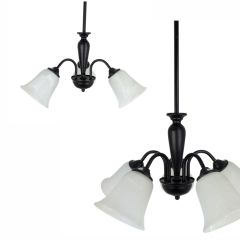 Ailia Imports - Evie 3 light and 5 light matt black pendant lights