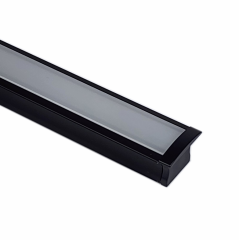 EXT-003 Recessed Aluminium Extrusion - Black with frosted diffuser