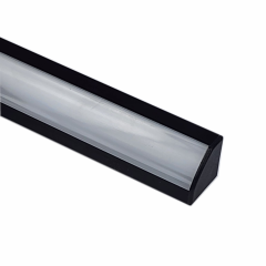 EXT007 Corner Aluminium Extrusion - Black with Frosted Diffuser