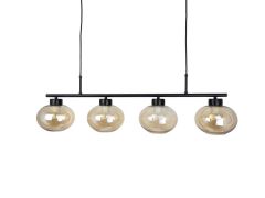 Ailia Imports - Faris Black / Amber Pendant Light