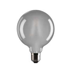 4W G125 Sphere E27 LED globe, in a 2700K warm white. E27 style lamp base, 240volt globe. High efficiency LED chips. 360 degree beam angle and frosted glass. This globe is not dimmable.