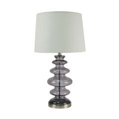 Grey Ribbed Bloomingdale HABL348 T/Lamp