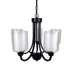 Ailia Imports Hillwood 5 Light Black Pendant 