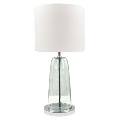 Tapered Clear Gls Bloomingdale Silver HTBL262 Table Lamp