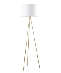 Jambes Antique Brass floor lamp with White shade