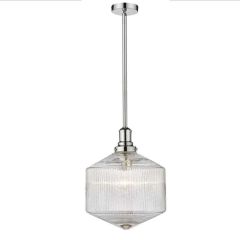 Lode - Jefferson Large Chrome / Clear Glass Pendant