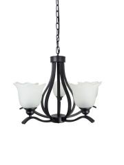 Ailia Imports - Kingston 5 Light matt black pendant light