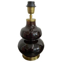 Gourd Chocolate Glass LAM353 BASE ONLY