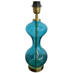 Turquoise Hourglass LAM357 Glass BASE ONLY