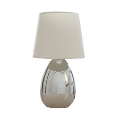 Libby Chrome White Touch Table Lamp LL-14-0067CH/WH