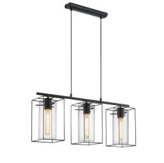 Loncino 3 Light Bar Pendant Black 49496