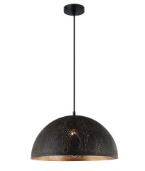 Marrakesh3 Black / Gold 1 Light Pendant - Dome