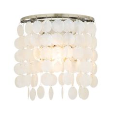 Vaucluse 1 Light Wall Light - Capiz shell and Antique Brass