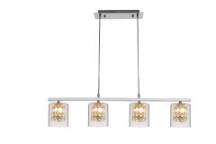 Ailia Imports Myrtle 4LT Pendant - Clear / Crystal