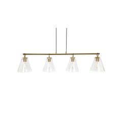 Ailia Imports Quest 4 Light Pendant Brushed Brass