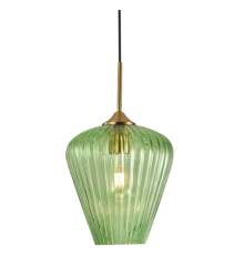 Ribbon 280mm 1LT Pendant Green - Gold
