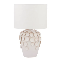 Rickett Cream Ceramic FU3424 Table Lamp