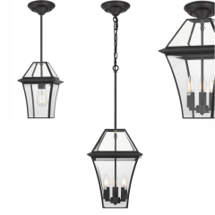 Telbix Rye Black Coach Pendant - group