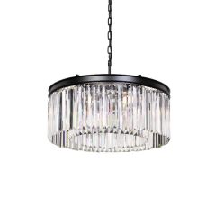 Telbix Serene 6 Light Black Pendant