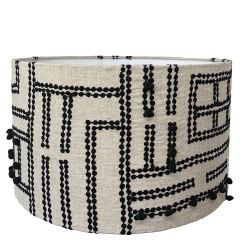 **Kaveri Nat/Blk SHD294 Drum SHADE ONLY