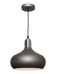 Cougar Lighting Sloan 1LT Pendant Charcoal/Satin Chrome