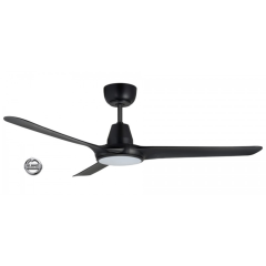Ventair Spyda EC 56" Black Ceiling Fan - With Light