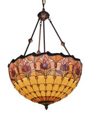 TL-20235/20CL Reverse Red Tulip Lead Light Pendant