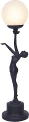 TL-5C/BK Lady Head Leaning back  Black Art Deco Lamp