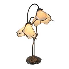 G&G Brothers Beige Twin Lotus Table Lamp TL-AL/8BG