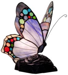 TL-N092187A Purple Spotted Butterfly Lamp
