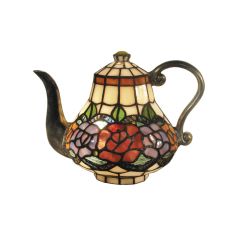 G&G Brothers TL-Q073065 Red Rose Teapot Table Lamp