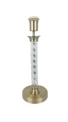 TL1889AB Twisted Glass Table Lamp Antique Brass - Base Only