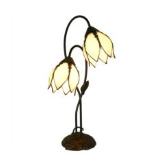 Alain Luminaires TLA-AL8GT/BG Gentiana Beige Twin Tiffany Lamp