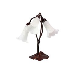 G&G Brothers TLA1-006E/WT Triple White Lily Table Lamp