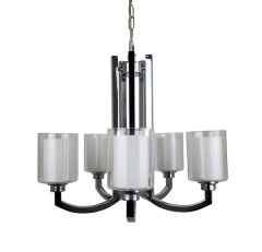 Ailia Imports Totten 5 Light Chrome Pendant Light